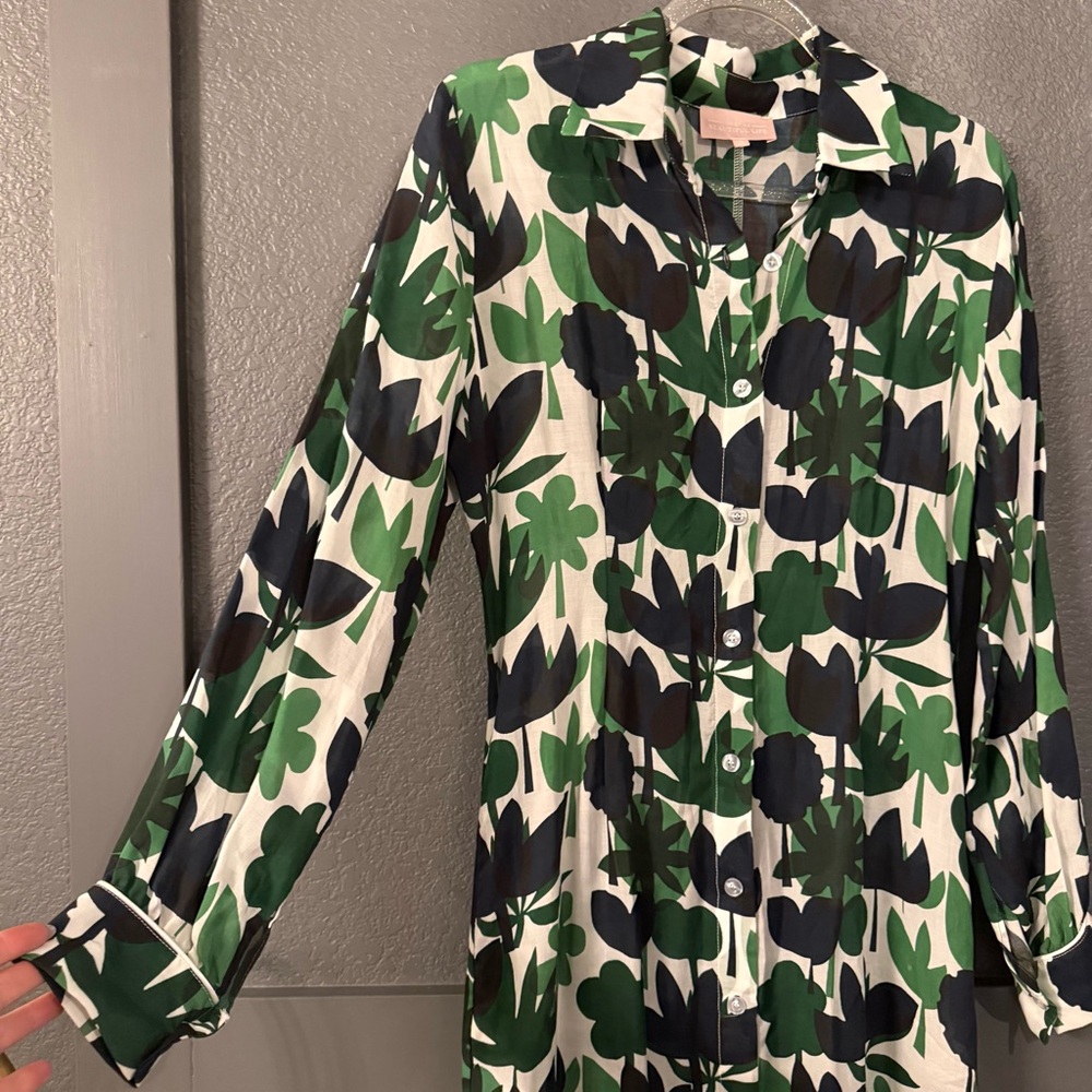 CRISTINA A BEAUTIFUL LIFE • MAI-44 floral long sleeve maxi dress - Small - Picture 8 of 14